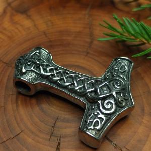 VIKING ORM - Thor's hammer with beard braid 2