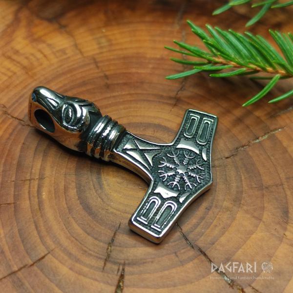 AEGISHJALMUR - Schutzschild Thors Hammer und Helm des Schreckens