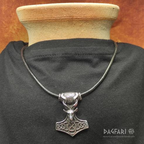 TANNGRISN - Thors Hammer aus Stahl mit Ziegenkopf (der kleinere der 2)