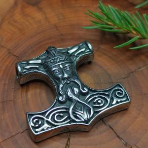 DIRK - Thor's hammer and bearded warrior, Stainless steel