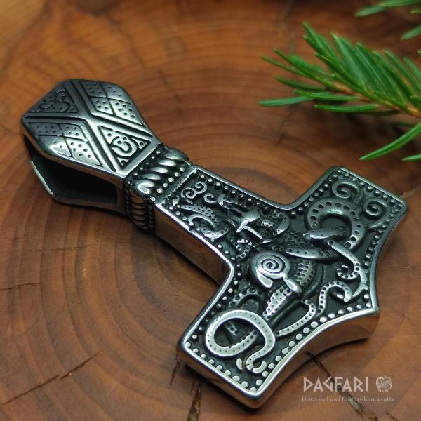 MAMMEN - Thor's hammer with dragons for Vikings