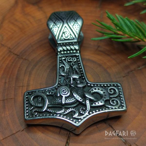 MAMMEN - Thor's hammer with dragons for Vikings