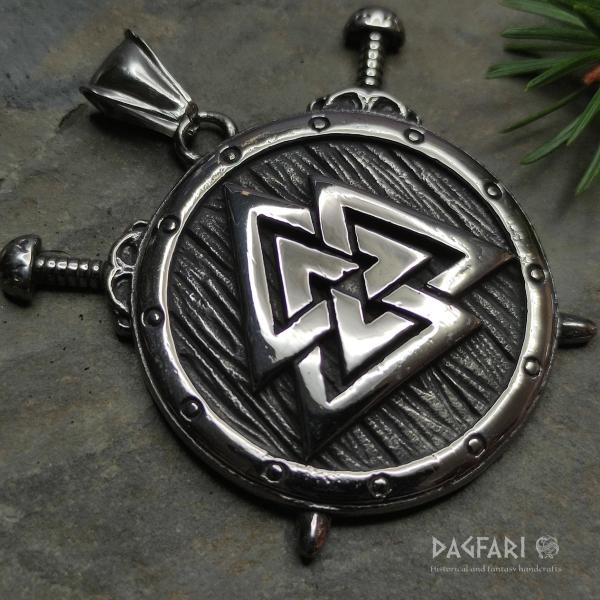 VIKING WARRIOR - Shield, Swords and Valknut