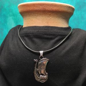 VIKING DRAKKAR - Viking ship, sails with Odin's symbol Valknut 2