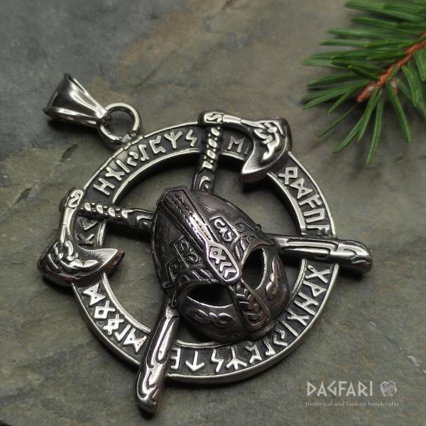VIKING WARRIOR - Runen, Helm, Äxte, chirurgischer Stahl