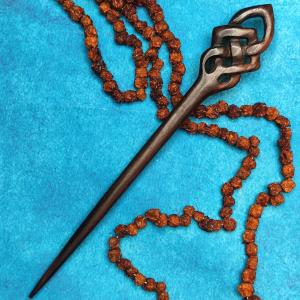 AISLING Wood Hair pins - carving by hand 2