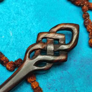 AISLING Wood Hair pins - carving by hand