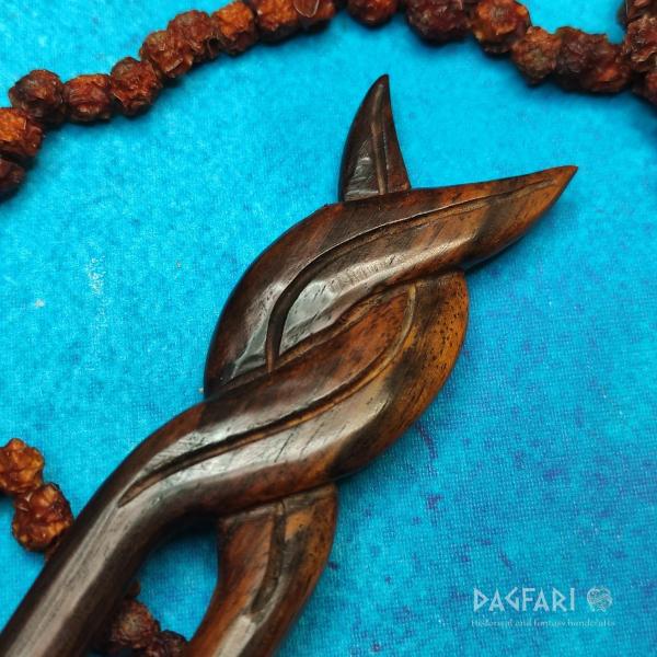 LESHANNA Hair pin, handcarving  dark wood