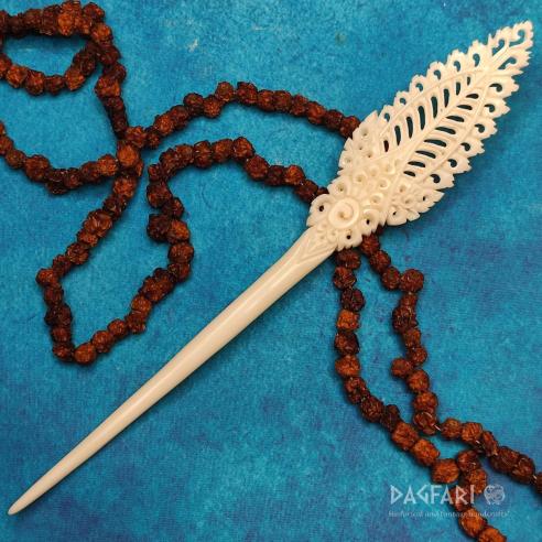 LÚTHIEN hand-carved hairpin, handmade from bone