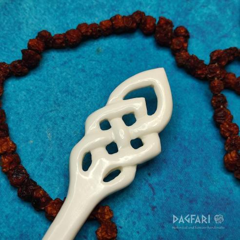 MORWENA Haarnadel aus weißem Knochen, Naturmaterial