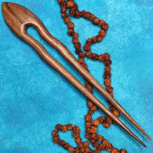 MORNA Dlouhá jehlice do vlasů - dřevo, RUČNÍ VÝROBA 2