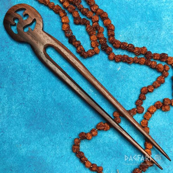 HAARMONY Wooden hair pin with two spikes