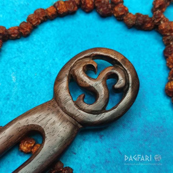 HAARMONY Wooden hair pin with two spikes