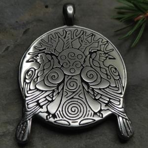 Amulet HUGINN and MUNINN - Odin's ravens in the tree 2