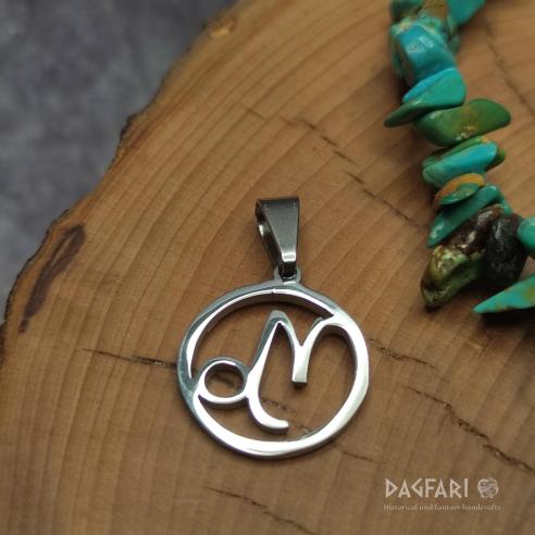 CAPRICORNUS - CAPRICORN - Pendant with sign in shiny steel