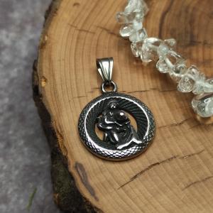 AQUARIUS - WATERMAN - Jewellery pendant Zodiac sign in stainless steel
