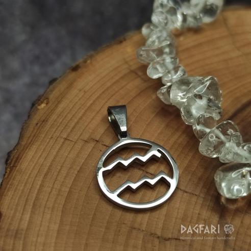 AQUARIUS - WASSERMANN - Klein Schmuck-Anhänger Tierkreiszeichen