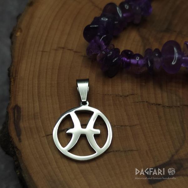 PISCES - FISHES - ZODIAC Unobtrusive Unisex Pendant