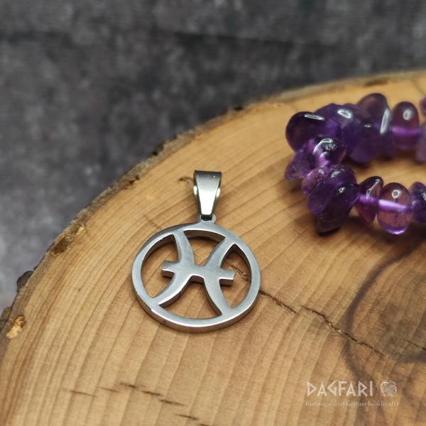 PISCES - FISHES - ZODIAC Unobtrusive Unisex Pendant