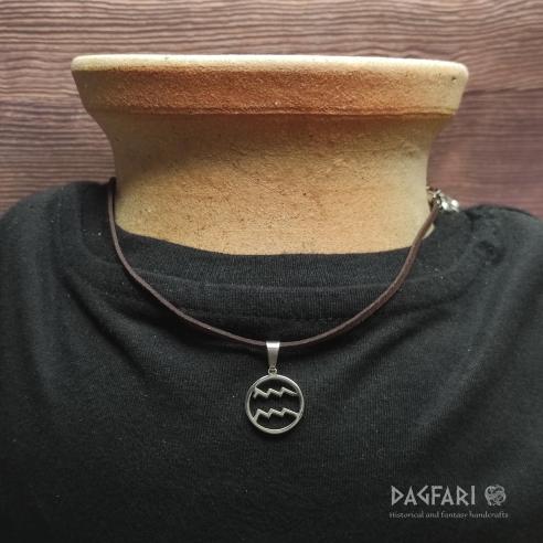 AQUARIUS - WATERMAN - Jewellery small pendant Zodiac sign