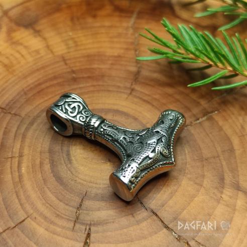 WENDY - Thors Hammer mit Drachenmotiven, Edelstahl