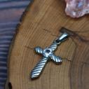 Beautiful modern design cross with clear crystal