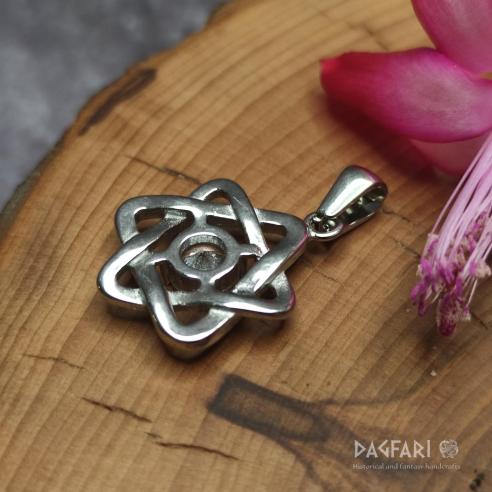 Talisman STAR, six-pointed jewel, cut clear cubic zirconia