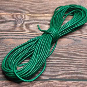 ZELENÁ pravá kůže - kulatá, extra pevná 3 mm 2