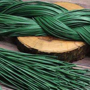 GREEN DARK rich dyed leather - solid leather cord  green