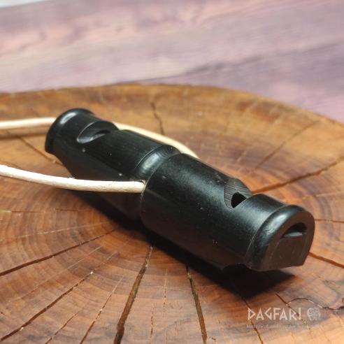 HANSEL Double double-sided signal whistle made of horn, for two commands