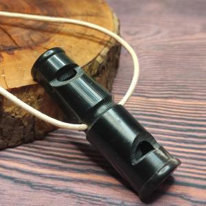 HANSEL Double double-sided signal whistle made of horn, for two commands