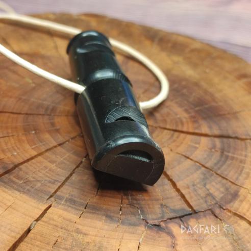 HANSEL Double double-sided signal whistle made of horn, for two commands