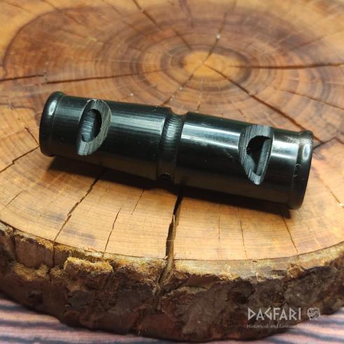 HANSEL Double double-sided signal whistle made of horn, for two commands