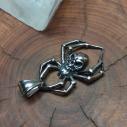 ARACHNÉ Pendant spider with skull, stainless steel