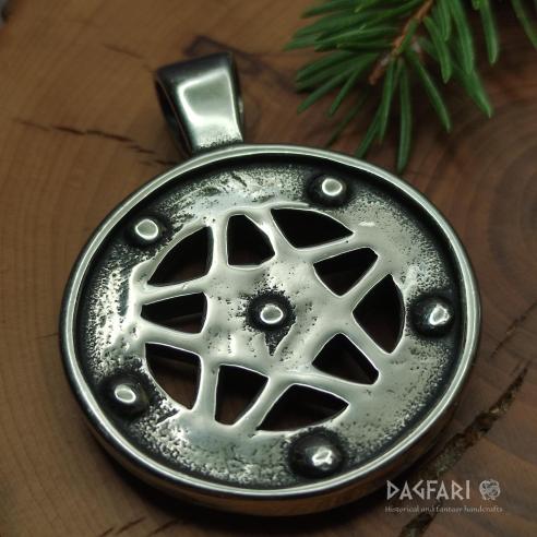 Magischer Schutz PENTAGRAM, grün Zirkone