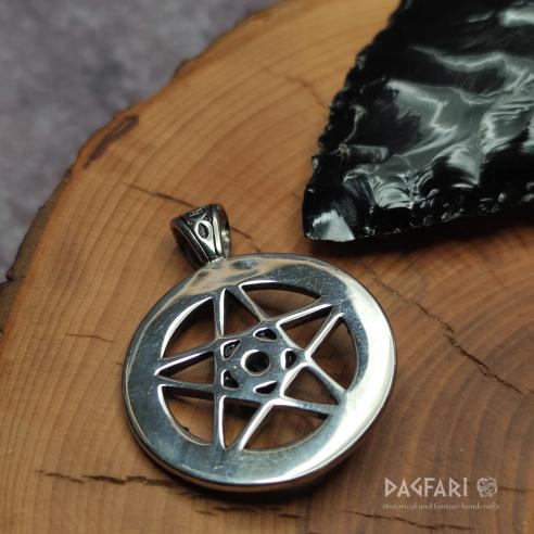 PENTAKL pro čarodějky, menší, černé gemy