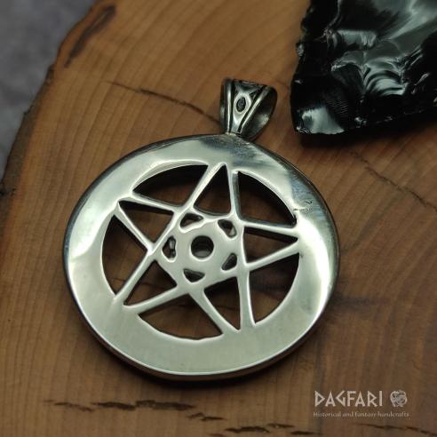 WEISSE PENTAKL für Hexen, kleinere, transparente Kristalle