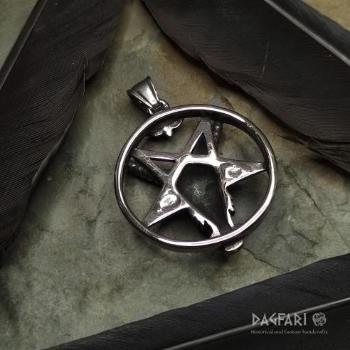 PENTAGRAM BAFOMET Kozlí hlava v pentaklu