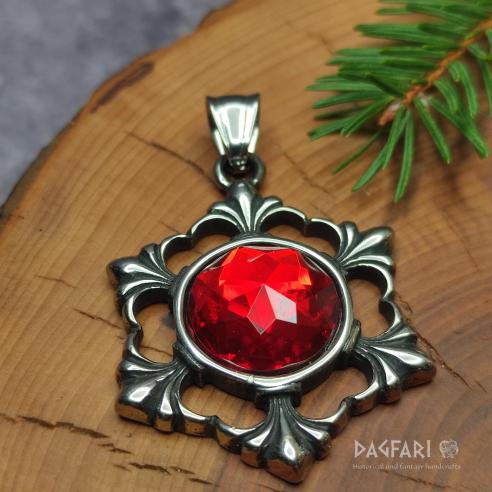 Gothic VAMPIRE MEDAILON pendant with a bloody secret