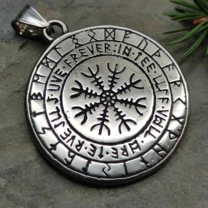 VIKING WOLF - oboustranný amulet a runová abeceda 2