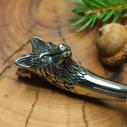 WOLF KRALLE - massives Schmuckstück mit Wolfskopf