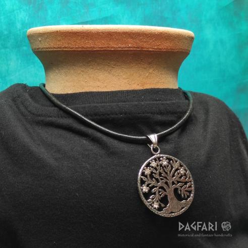 Medaillon Baum des Lebens - mit klaren Steinen