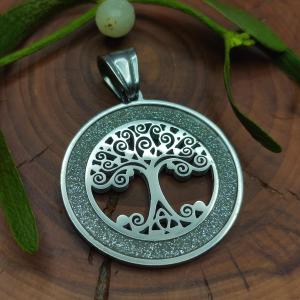 GLITTER Strom života s metalickým lemem a vysokým leskem