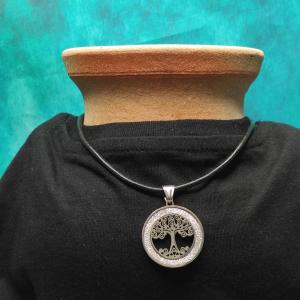 GLITTER Strom života s metalickým lemem a vysokým leskem 2