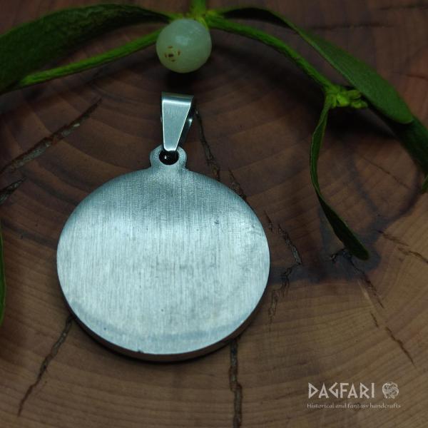 NIMLOTH, WHITE TREE - blackened stainless steel pendant