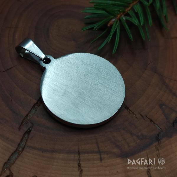 WHITE TREE - blackened stainless steel pendant