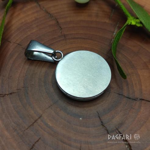 GLITTER Tree of Life with metallic background - white-silver colour