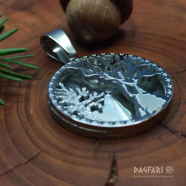 Tree of Life 3D - exclusive layered pendant, circle shape