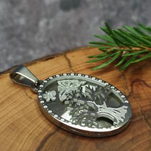 Tree of Life 3D - exclusive layered pendant, Oval shape