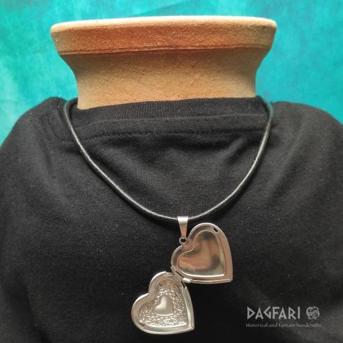 ♡ ROMANTIC HEART - Öffnungsmedaillon für Foto